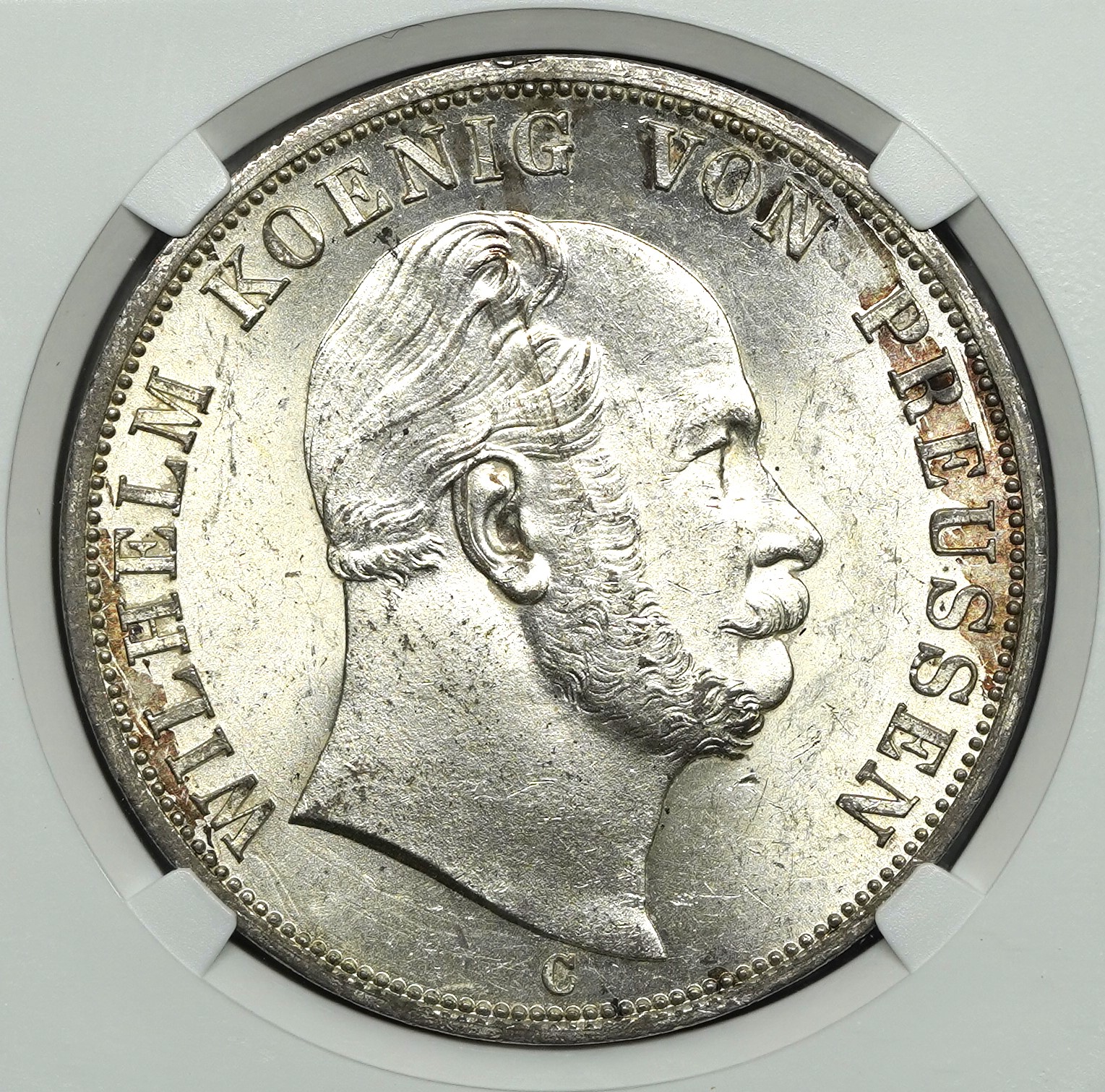 Sold】1867年 プロイセン ヴィルヘルム1世 2ターラー MS63 NGC | ソブリンパートナーズ